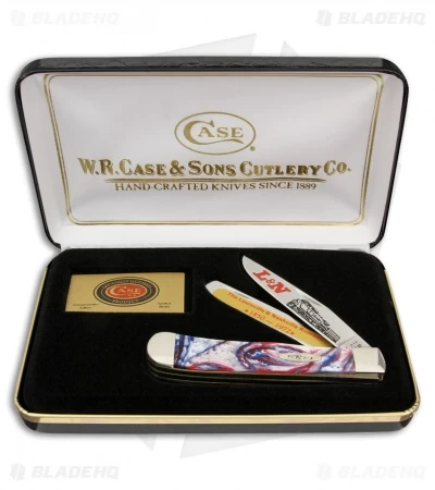 Case L&N Railroad Trapper Knife 4.125" Star Spangled Banner Corelon (9254SS) 3 Case L&N Railroad Trapper Knife 4.125" Star Spangled Banner Corelon (9254SS)