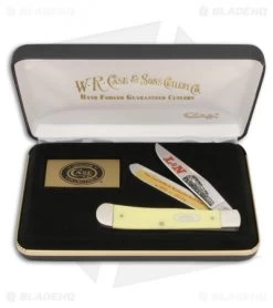 Case L&N Railroad Trapper Knife 4.125" Yellow Synthetic (3254 SS)