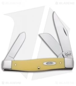 Case Large Stockman Knife 4.25" Yellow Delrin (3375 CV) 203