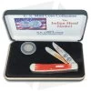 Case Limited Edition Indian Head Nickel Trapper Knife 4.125" Jigged Red Bone -Knives Shop Case Limited Edition Indian Head Nickel Trapper Jigged Red Bone BHQ 42594 jr