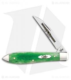 Case Limited XX Edition XXXIV Teardrop Knife 3.625" Bright Green Bone 11765