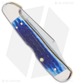 Case Masonic Mini Copperlock Traditional Knife 3.625" Blue Bone(61749L SS) 25531 -Knives Shop Case Masonic Mini Copperlock Traditional Blue Bone BHQ 81787 jr side
