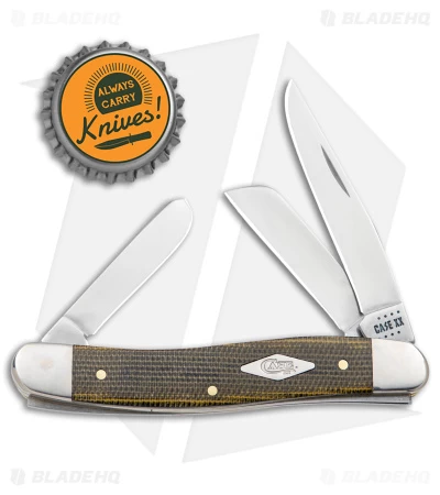 Case Medium Stockman Knife 3.6" Black/Green Canvas Micarta (10318 SS) 6 Case Medium Stockman Knife 3.6" Black/Green Canvas Micarta (10318 SS) - Image 4