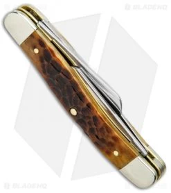 Case Medium Stockman Knife 3.625" Jigged Antique Bone (6318 SS) 70779 -Knives Shop Case Medium Stockman Jigged Antique Bone SS 70779 BHQ 94576 jr side