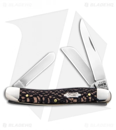 Case Medium Stockman Knife Black Sycamore Wood (3.625" Satin) 7318 SS 3 Case Medium Stockman Knife Black Sycamore Wood (3.625" Satin) 7318 SS