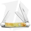 Case Medium Stockman Knife Burnt Cream Bone Barnboard Jig (2.5" Polish) 36721
