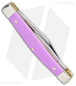 Case Medium Stockman Pocket Knife Lilac Synthetic (4344 SS) 39167 8 Case Medium Stockman Pocket Knife Lilac Synthetic (4344 SS) 39167 -Knives Shop Case Medium Stockman Lilac Synthetic SS BHQ 123205 jr side