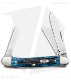 Case Medium Stockman Knife 3.6" Pocket Worn Blue Bone/Peach Seed Jig (6318 SS)