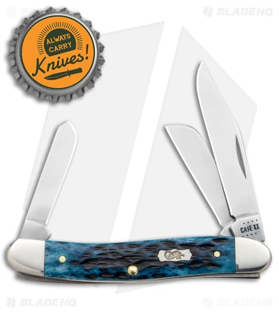 Case Medium Stockman Knife 3.6" Pocket Worn Blue Bone/Peach Seed Jig (6318 SS) 6 Case Medium Stockman Knife 3.6" Pocket Worn Blue Bone/Peach Seed Jig (6318 SS) - Image 4