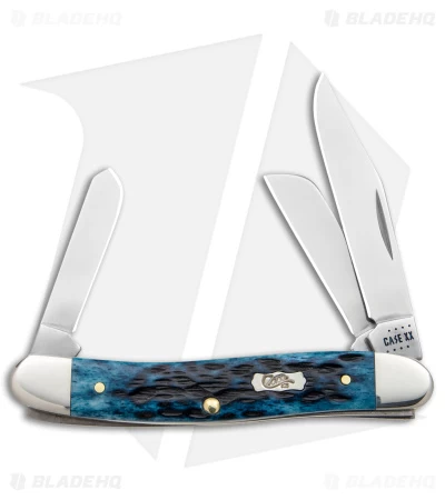 Case Medium Stockman Knife 3.6" Pocket Worn Blue Bone/Peach Seed Jig (6318 SS) 3 Case Medium Stockman Knife 3.6" Pocket Worn Blue Bone/Peach Seed Jig (6318 SS)