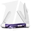 Case Medium Stockman Traditional Pocket Knife 3.625" Purple Kirinite (10344 SS) -Knives Shop Case Medium Stockman Purple Kirinite 17332 BHQ 109111 jr