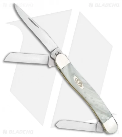Case Medium Stockman Knife 3.625" White Pearl Corelon (6318SS) 9318WP 3 Case Medium Stockman Knife 3.625" White Pearl Corelon (6318SS) 9318WP