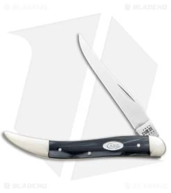 Case Medium Texas Toothpick Knife Black Pearl Kirinite (3.4" Polish)