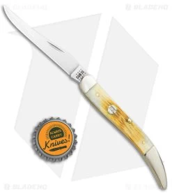 Case Medium Texas Toothpick Knife Burnt Cream Bone Barnboard Jig (3.4" Polish) -Knives Shop Case Medium Texas Toothpick Burnt Cream Bone Barnboard Jigged SS BHQ 138447 jr bottlecap