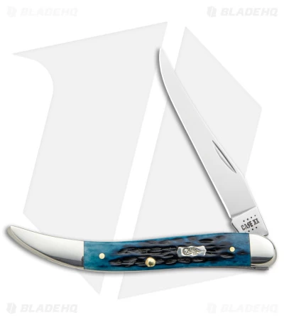 Case Medium Texas Toothpick Knife 3.35" Pocket Worn Blue/Peach Jig (610094 SS) 3 Case Medium Texas Toothpick Knife 3.35" Pocket Worn Blue/Peach Jig (610094 SS)