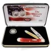 Case Mercury Dime Trapper Knife 4.125" Red Jigged Bone (6254 SS) CAMDRPB -Knives Shop Case Mercury Dime Trapper Red Jigged Bone BHQ 42605 er