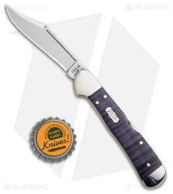Case Mini CopperLock Knife 3.6" Smooth Purple Curly Maple (71749L SS) 80545 -Knives Shop Case Mini CopperLock Smooth Purple Curly Maple SS BHQ 140684 jr bottlecap