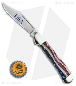 Case Mini Copperlock Knife 3.625" Star Spangled Bone (61749L SS) -Knives Shop Case Mini Copperlock Knife 3.625in Star Spangled Bone 61749L SS 64141 BHQ 113266 LS Bottlecap 2