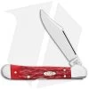 Case Mini Copperlock Knife 3.625" Peach Seed Jigged Dark Red Bone (61749L CV) -Knives Shop Case Mini Copperlock Peach Seed Jigged Dark Red Bone 31954 BHQ 122480 jr