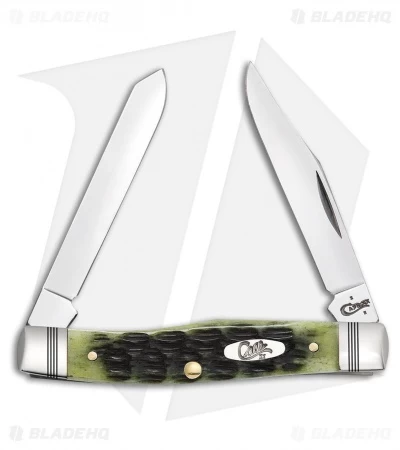 Case Mini Moose Traditional Knife 3.625" OD Green Jigged Bone (62032 SS) 22542 3 Case Mini Moose Traditional Knife 3.625" OD Green Jigged Bone (62032 SS) 22542