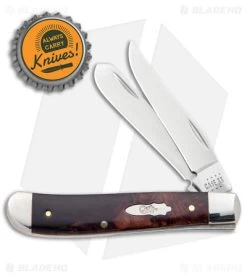 Case Mini Trapper Knife 3.5" Brown Maple Burl Wood (7207 SS) 64062 -Knives Shop Case Mini Trapper Brown Maple Burl Wood SS BHQ 140671 jr bottlecap