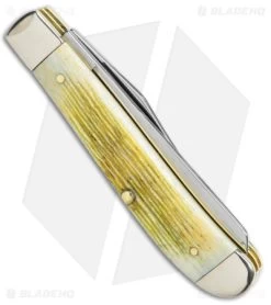 Case Mini Trapper Knife Burnt Cream Bone Barnboard Jigged (2.7" Polish) 36725 8 Case Mini Trapper Knife Burnt Cream Bone Barnboard Jigged (2.7" Polish) 36725 -Knives Shop Case Mini Trapper Burnt Cream Bone Barnboard Jigged SS BHQ 138448 jr side