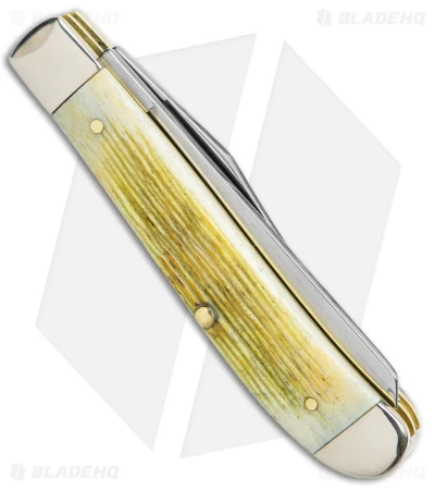 Case Mini Trapper Knife Burnt Cream Bone Barnboard Jigged (2.7" Polish) 36725 5 Case Mini Trapper Knife Burnt Cream Bone Barnboard Jigged (2.7" Polish) 36725 - Image 3