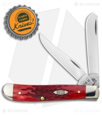 Case Mini Trapper Knife 3.5" Dark Red Bone (6207 CV) 31952 6 Case Mini Trapper Knife 3.5" Dark Red Bone (6207 CV) 31952 - Image 4
