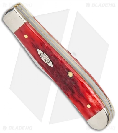 Case Mini Trapper Knife 3.5" Dark Red Bone (6207 CV) 31952 4 Case Mini Trapper Knife 3.5" Dark Red Bone (6207 CV) 31952 - Image 2