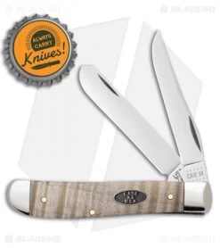 Case Mini Trapper Knife 3.5" Natural Curly Maple (7207 SS) 25943 -Knives Shop Case Mini Trapper Natural Curly Maple SS 25943 BHQ 108197 jr bottlecap