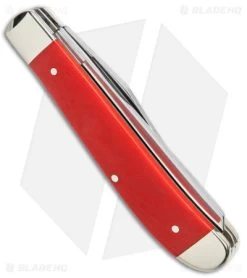 Case Mini Trapper Knife Smooth Red G-10 (2.9" Polish) 45402 8 Case Mini Trapper Knife Smooth Red G-10 (2.9" Polish) 45402 -Knives Shop Case Mini Trapper Smooth Red G 10 SS BHQ 138453 jr side