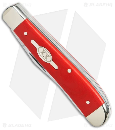 Case Mini Trapper Knife Smooth Red G-10 (2.9" Polish) 45402 4 Case Mini Trapper Knife Smooth Red G-10 (2.9" Polish) 45402 - Image 2