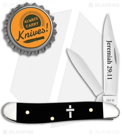 Case Peanut Religious Embellished Smooth Black Synthetic (2220 SS) 60866 4 Case Peanut Religious Embellished Smooth Black Synthetic (2220 SS) 60866 - Image 2