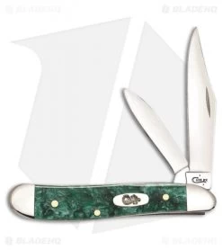 Case Peanut Knife 2.875" Green Sparkle Kirinite (10220 SS) 32582