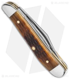 Case Peanut Knife 2.9" Antique Bone/Rogers Corn Cob Jig (6220 SS) 52828 -Knives Shop Case Peanut Knife 2in Antique Bone Rogers Corn Cob Jig BHQ 140661 td side