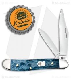 Case Peanut Knife 2.875" Mediterranean Blue Smooth Bone (61953L SS) 11193 -Knives Shop Case Peanut Mediterranean Blue Smooth Bone 11193 BHQ 102717 jr bottlecap