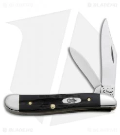 Case Peanut Pocket Knife 2.875" Black Jigged Buffalo Horn (BH220 SS) 65014