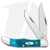 Case Pocket Hunter Knife 2.75" Caribbean Blue Sawcut Bone (62165 SS) 25591 -Knives Shop Case Pocket Hunter Caribbean Blue Sawcut Bone 25591 BHQ 108093 jr