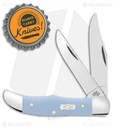 Case Pocket Hunter Knife 2.75" Ichthus Ice Blue Synthetic (42165 SS) 4 Case Pocket Hunter Knife 2.75" Ichthus Ice Blue Synthetic (42165 SS) - Image 2