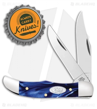 Case Pocket Hunter Knife 2.75" Blue Pearl Kirinite (102165 SS) 81093 4 Case Pocket Hunter Knife 2.75" Blue Pearl Kirinite (102165 SS) 81093 - Image 2