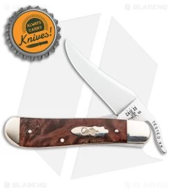 Case RussLock Knife 4.25" Brown Maple Burl Wood (71953L SS) 64068 -Knives Shop Case RussLock Brown Maple Burl Wood SS BHQ 140675 jr bottlecap