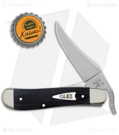 Case Russlock Liner Lock Knife 4.25" Black Micarta (101953L SS) -Knives Shop Case Russlock LL Black Micarta 27734 BHQ 122377 jr bottlecap