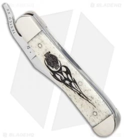 Case Russlock Liner Lock Knife 4.25" Harley-Davidson Smooth Bone (61953LC SS) 7 Case Russlock Liner Lock Knife 4.25" Harley-Davidson Smooth Bone (61953LC SS) -Knives Shop Case Russlock LL Harley Davidson Smooth Bone SS BHQ 95417 jr spine