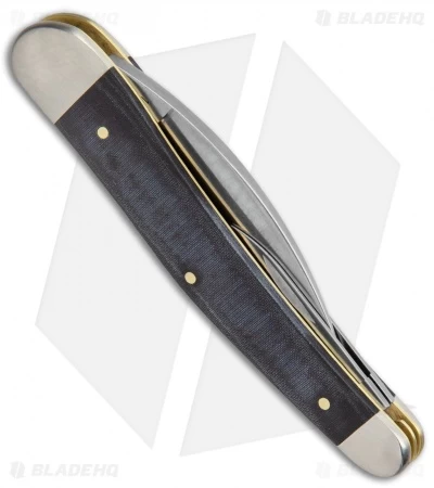 Case Seahorse Whittler Pocket Knife 4" Smooth Black Micarta (10355WH SS) 5 Case Seahorse Whittler Pocket Knife 4" Smooth Black Micarta (10355WH SS) - Image 3