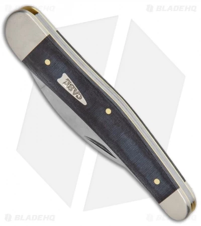 Case Seahorse Whittler Pocket Knife 4" Smooth Black Micarta (10355WH SS) 4 Case Seahorse Whittler Pocket Knife 4" Smooth Black Micarta (10355WH SS) - Image 2