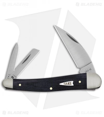 Case Seahorse Whittler Pocket Knife 4" Smooth Black Micarta (10355WH SS) 3 Case Seahorse Whittler Pocket Knife 4" Smooth Black Micarta (10355WH SS)