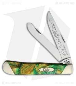 Case Slanted Bolster Trapper Knife 4.125" Cat's Eye Corelon (9254 SS) S9254CE