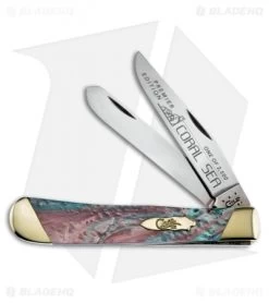 Case Slanted Bolster Trapper Knife 4.125" Coral Sea Corelon (9254 SS) S9254CS