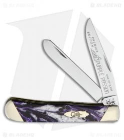 Case Slanted Bolster Trapper Knife 4.125" Purple Passion Corelon (9254 SS)