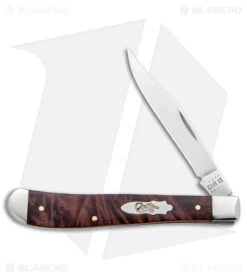 Case Slimline Trapper Knife 4.1" Brown Maple Burl Wood (71048 SS) 64063